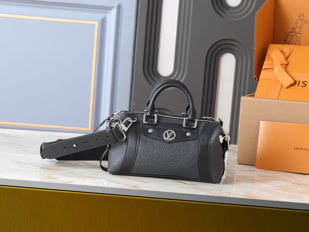 Louis Vuitton LV Side Trunk Handbag Premium Canvas Detachable Strap Evening Party Luxury Handbag